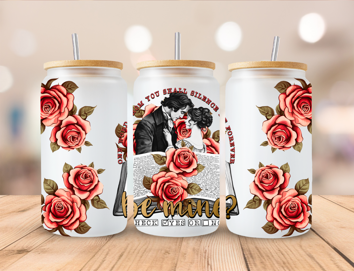 Be Mine Romance Novel Valentine's - Libby UV DTF Wrap EXCLUSIVE DESIGNED