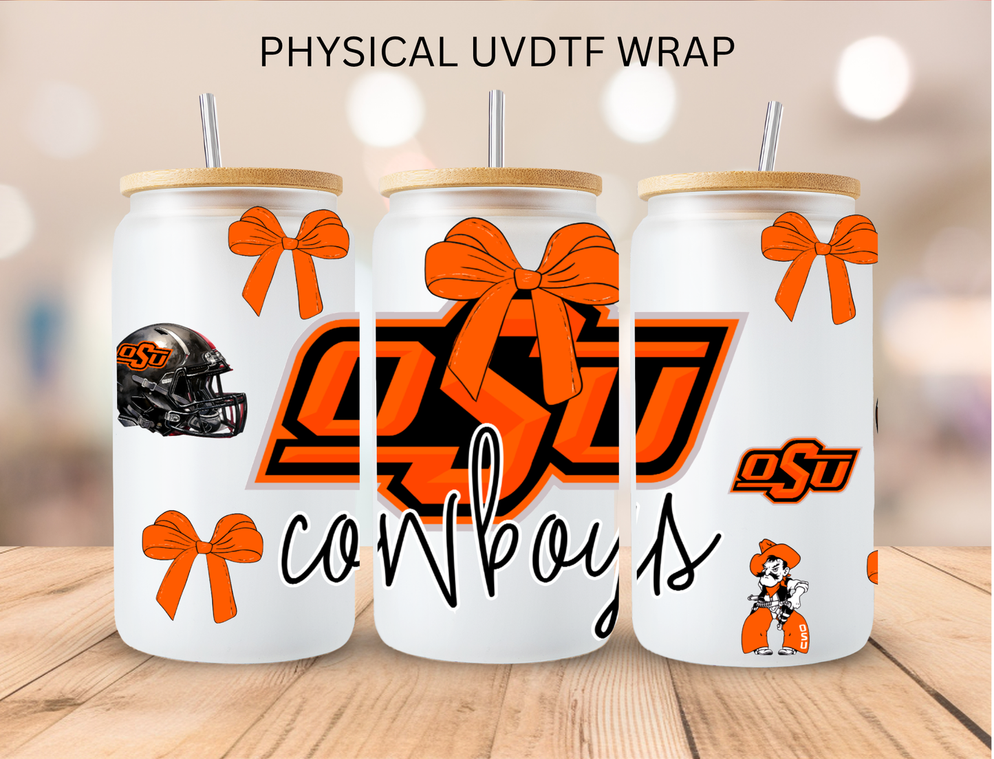 OSU Cowboys - 16 oz / 20 oz Libby UV DTF Wrap