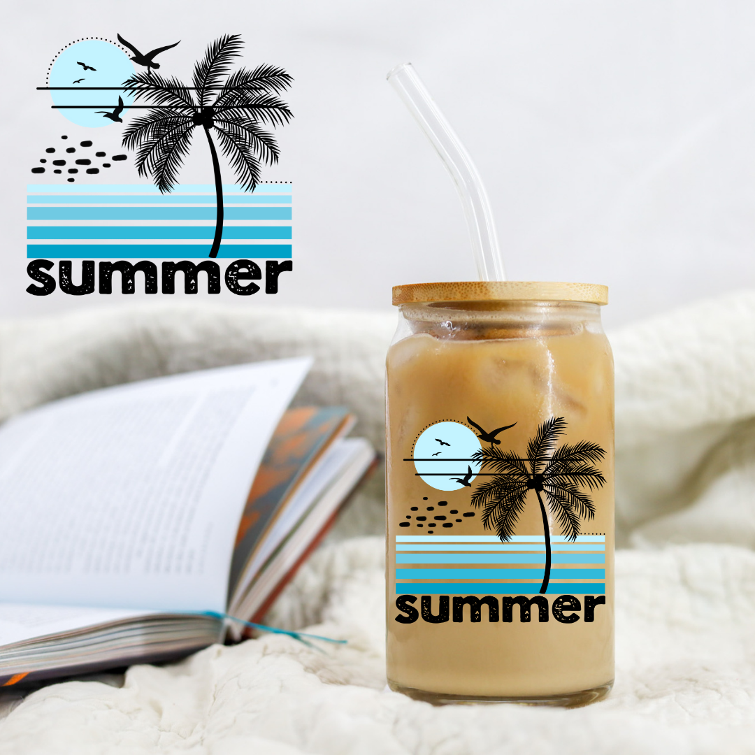 Aqua Summer - UV DTF Libby Decal Cerra Exclusive