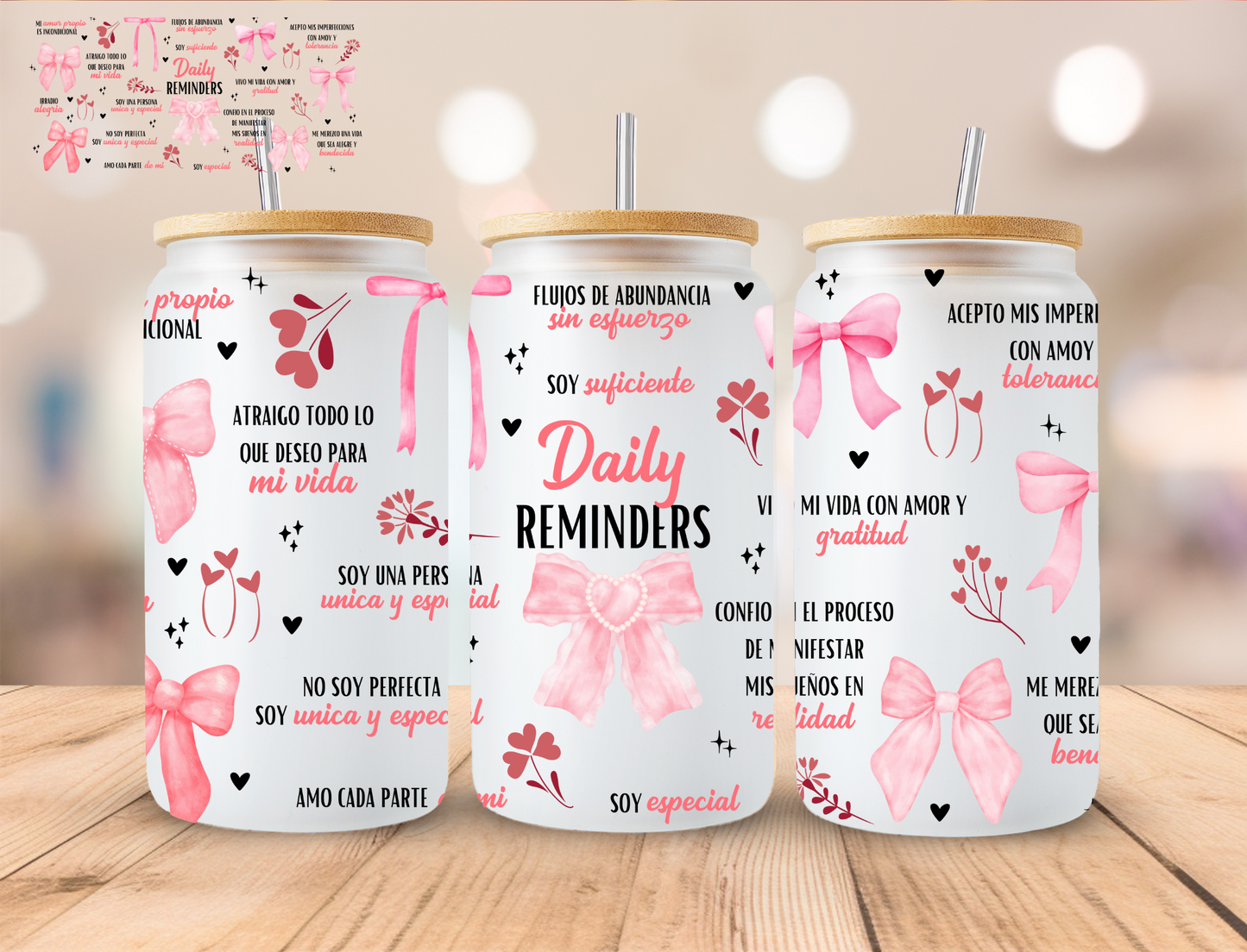 Daily Reminders - 16 oz / 20 oz Libby UV DTF Wrap