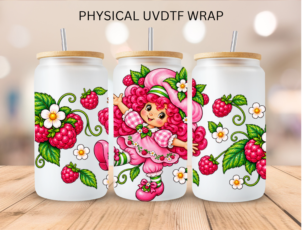 Raspberry Girl - 16 oz / 20 oz Libby UV DTF Wrap