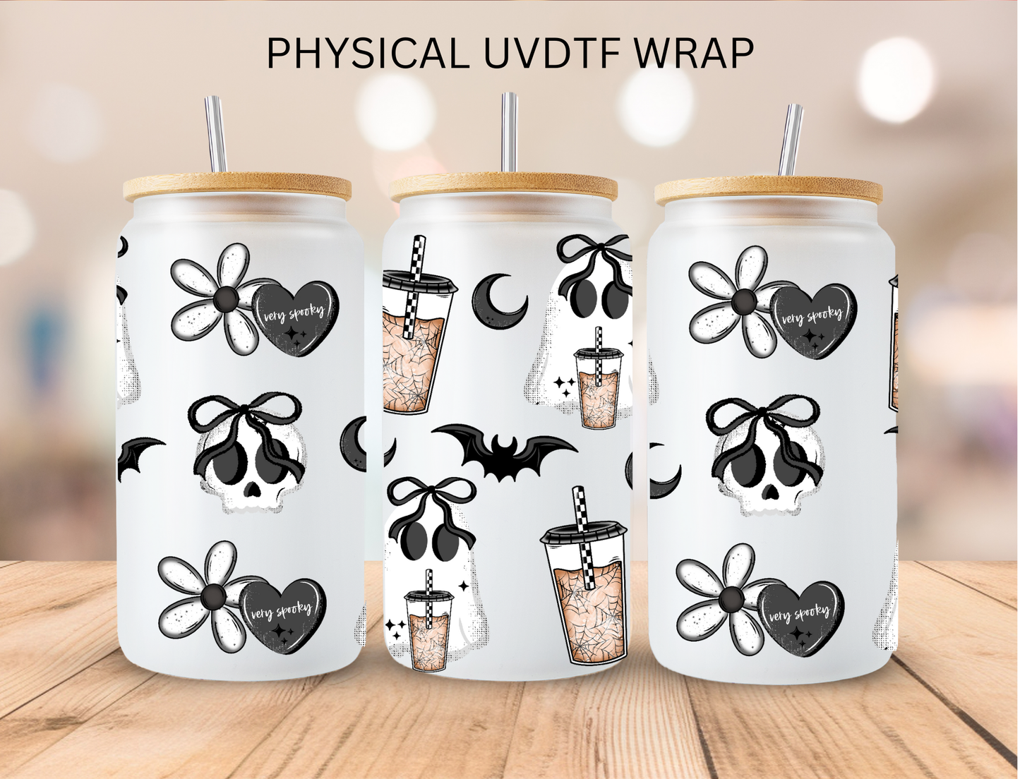Halloween Coffees - 16 oz / 20 oz Libby UV DTF Wrap