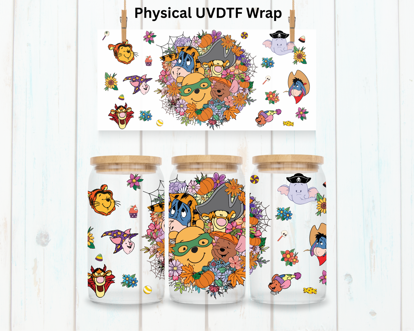 Halloween Yellow Bear Crew - 16 oz / 20 oz Libby UV DTF