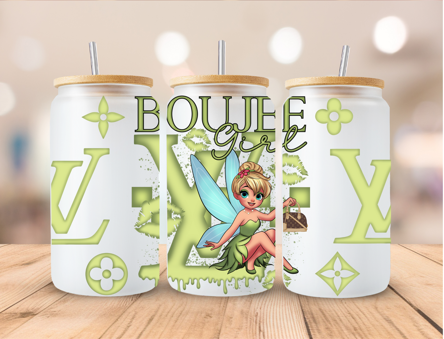 Boujee LV Fairy - 16 oz / 20 oz Libby UV DTF Wrap