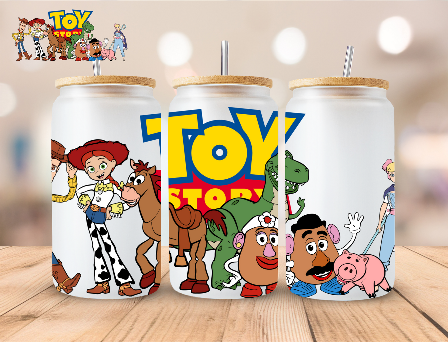 Toy Family - 16 oz / 20 oz Libby UV DTF Wrap