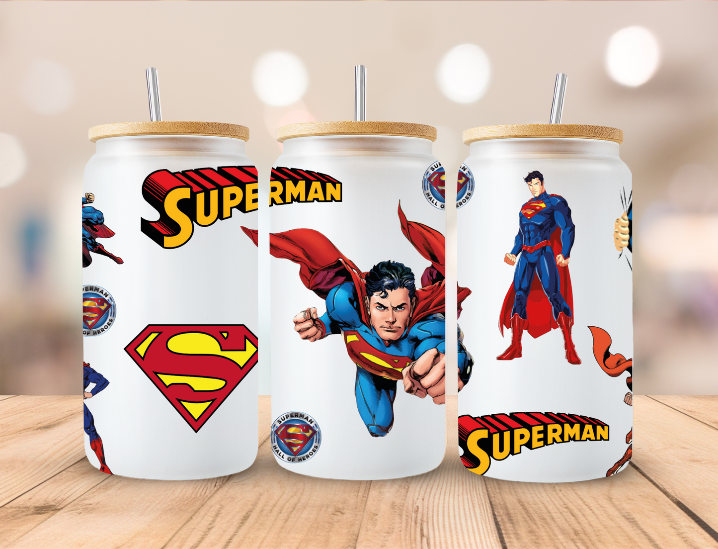 Superman Hero Superman - 16oz/20oz Libby UV DTF Wrap