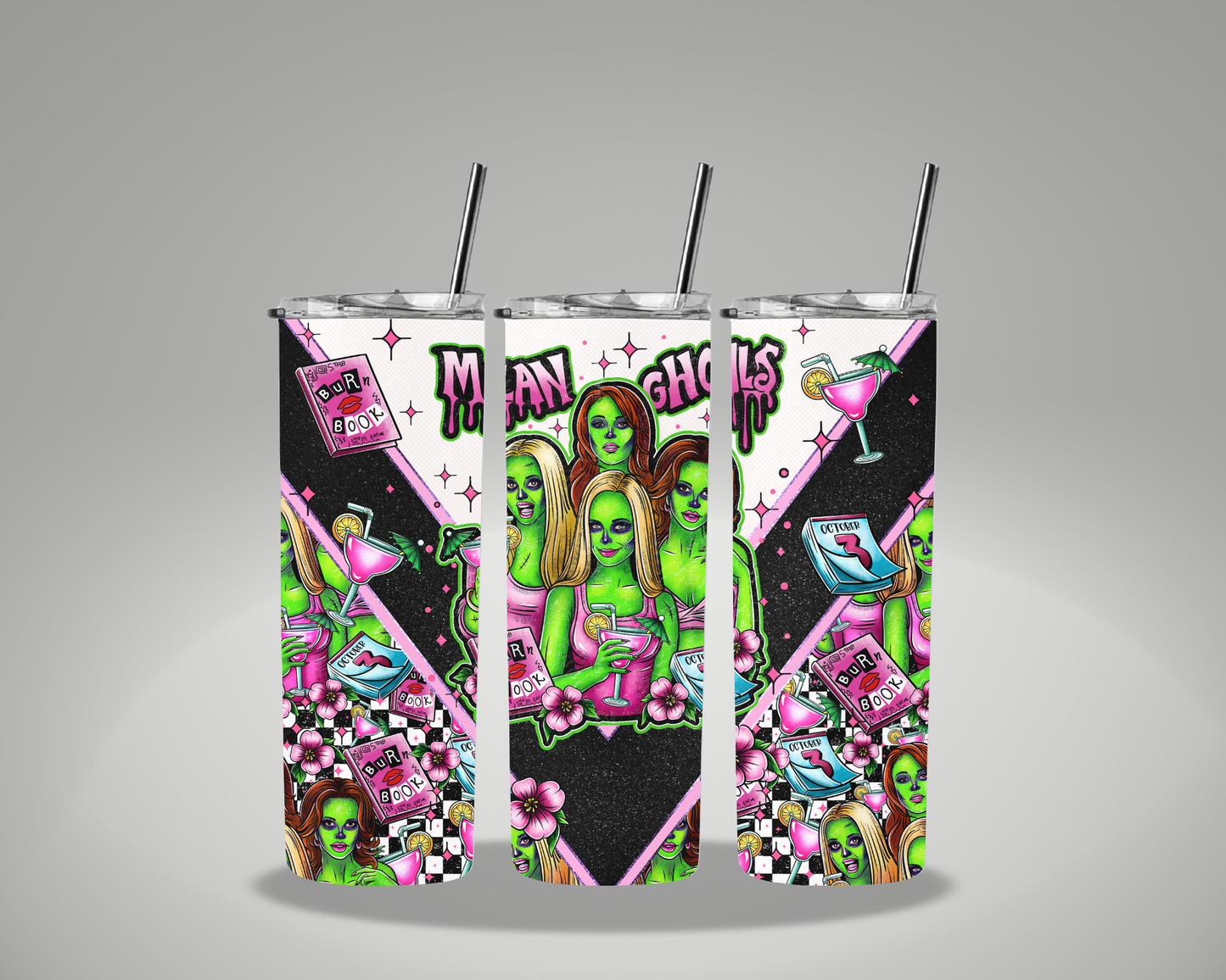 Zombies Mean Ghouls - 20oz Skinny Tumbler Wrap GRAVITIES EXCLUSIVE