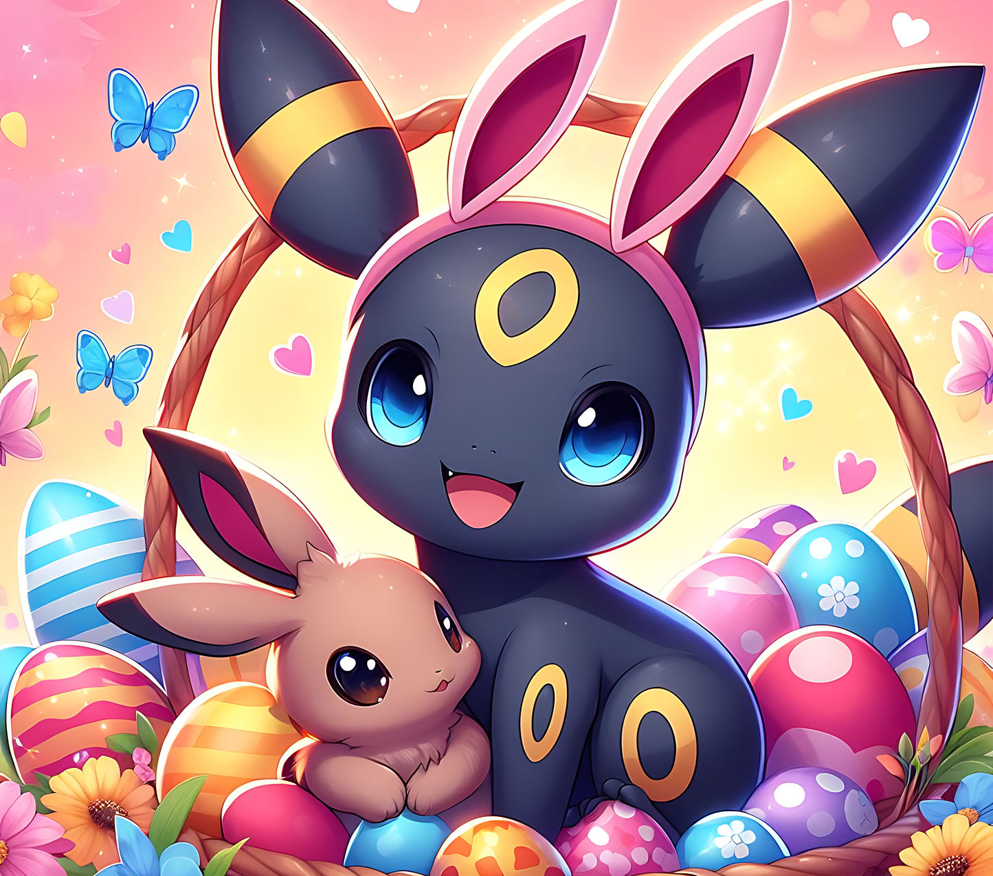 Easter Print Anime Character Bunny - 20 Oz Straight Sublimation Transfer