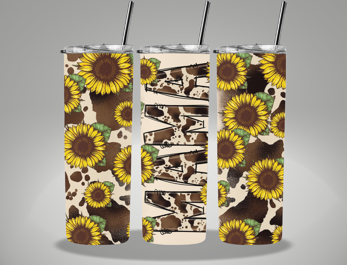 Mother's Day Cow Print Mama - 20oz Skinny Tumbler Wrap