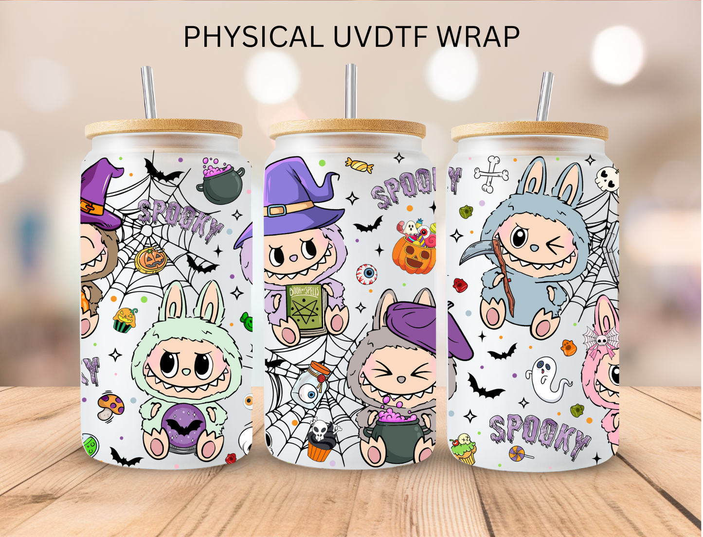 Halloween Bubu - 16 oz / 20 oz Libby UV DTF Wrap