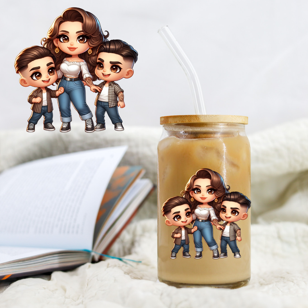 Mothers Day Mom Of Twin Boys - UV DTF Libby Decal