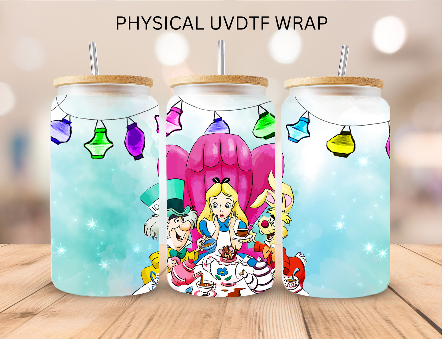 Wonderland Watercolor Big Pink Chair - 16 oz / 20 oz Libby UV DTF