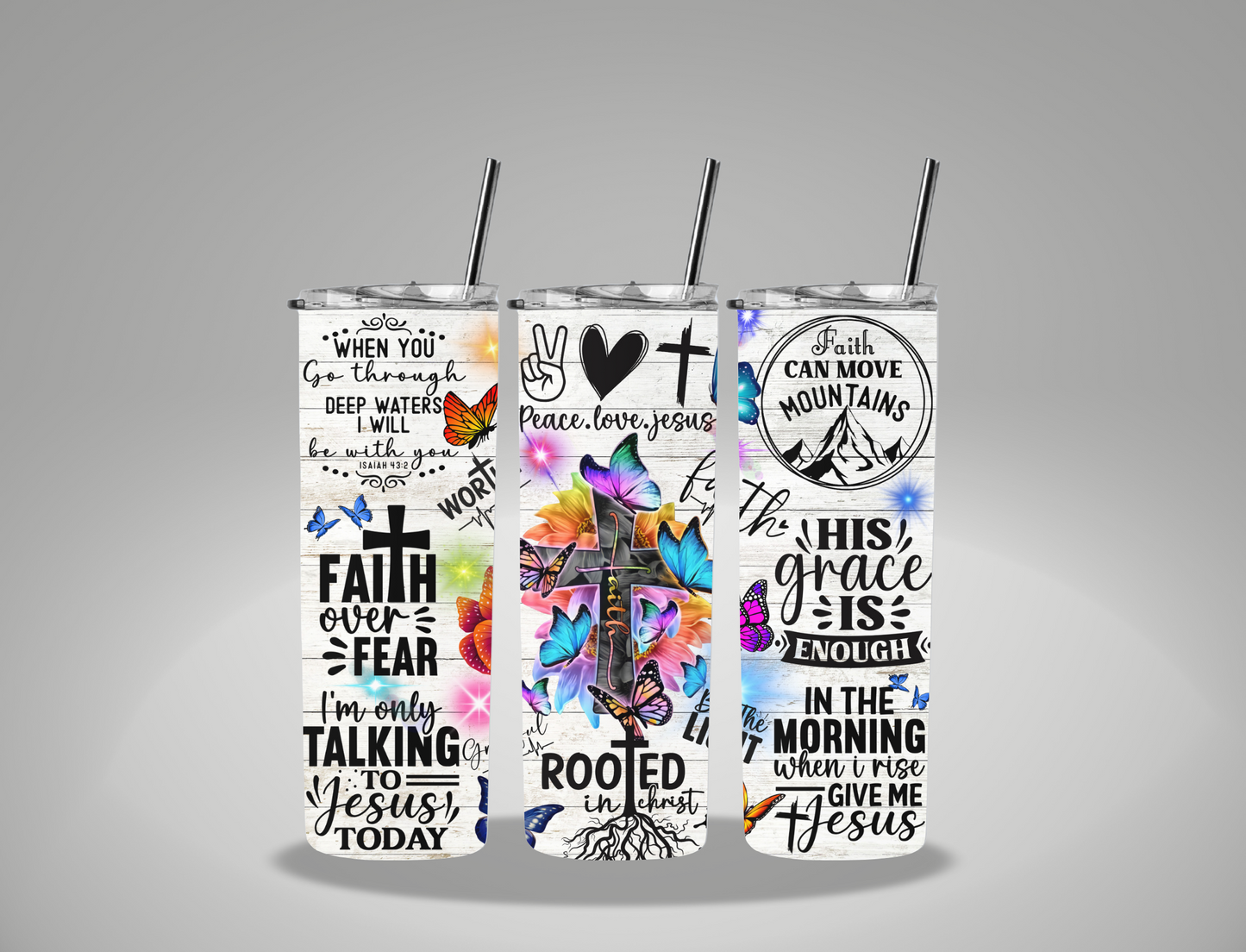 Faith Affirmations - 20oz Skinny Tumbler Wrap