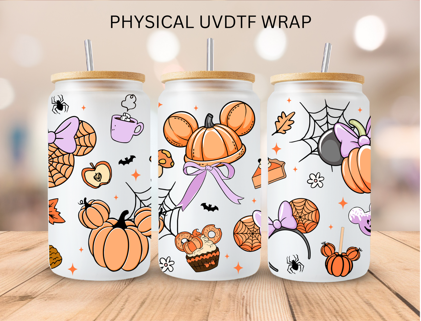 Halloween Pumpkin Mouse - 16 oz / 20 oz Libby UV DTF Wrap