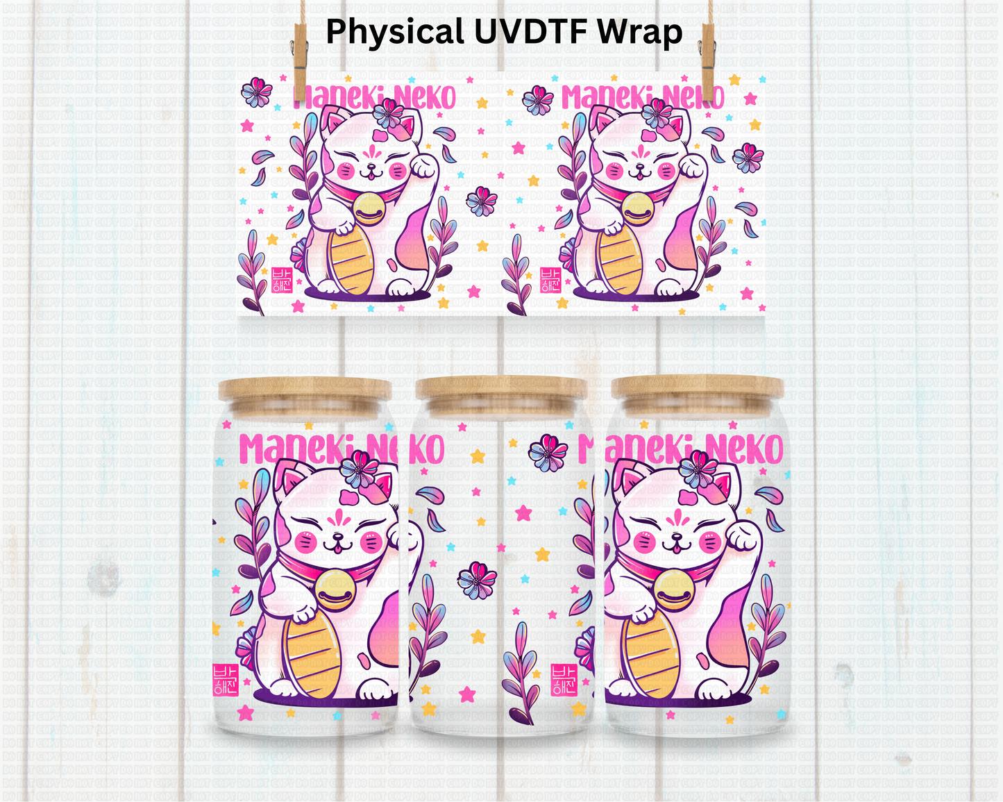 Asian Kitty - 16 oz / 20 oz Libby UV DTF