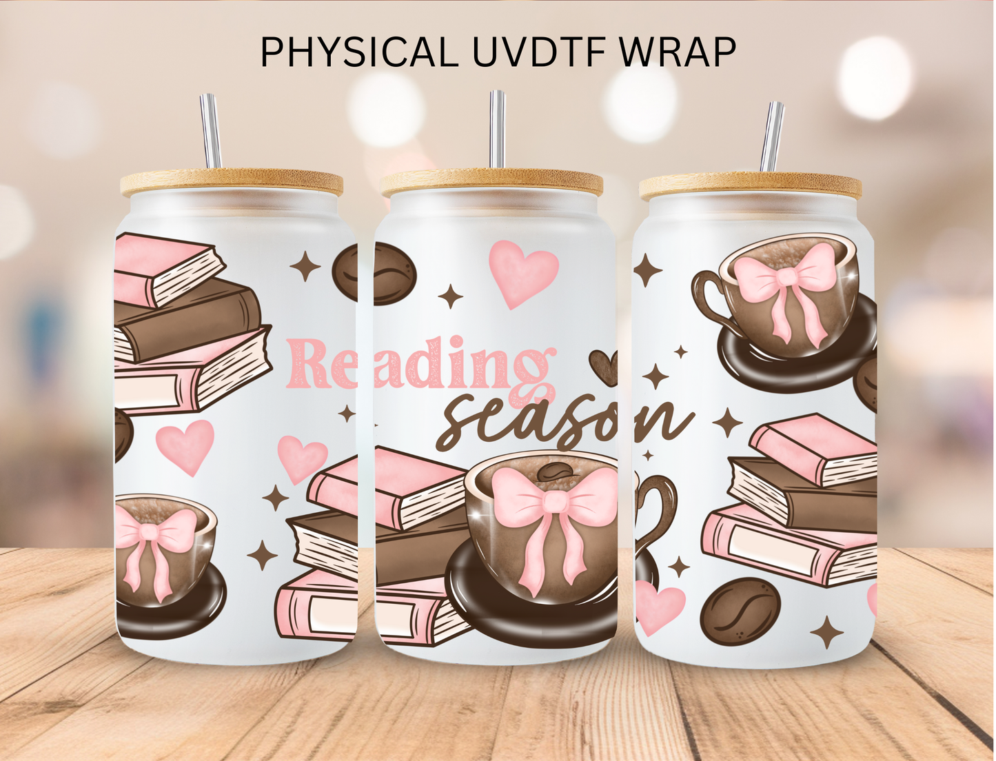 Bookish Reading Season - 16 oz / 20 oz Libby UV DTF Wrap