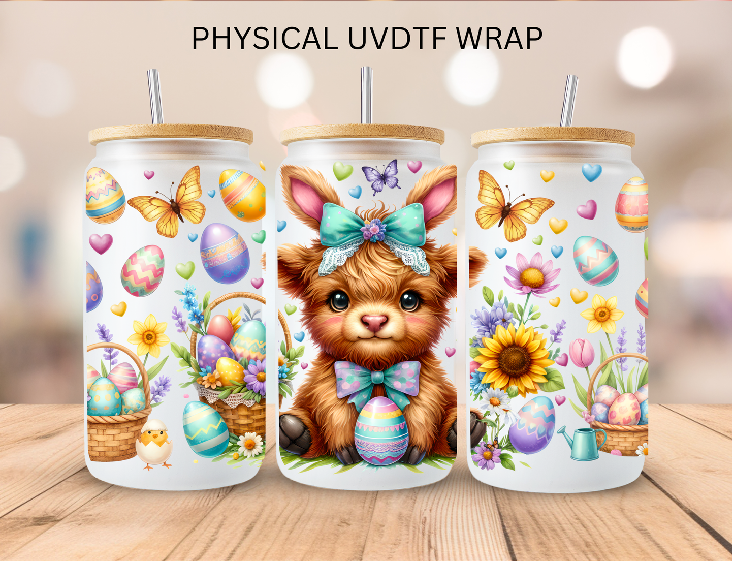 Easter Egg Cow - 16 oz / 20 oz Libby UV DTF
