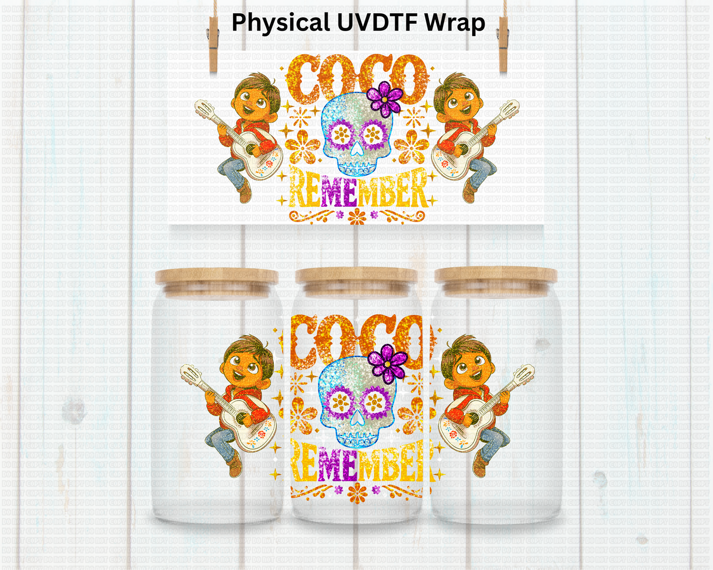 Coco Day Of Dead - 16 oz / 20 oz Libby UV DTF