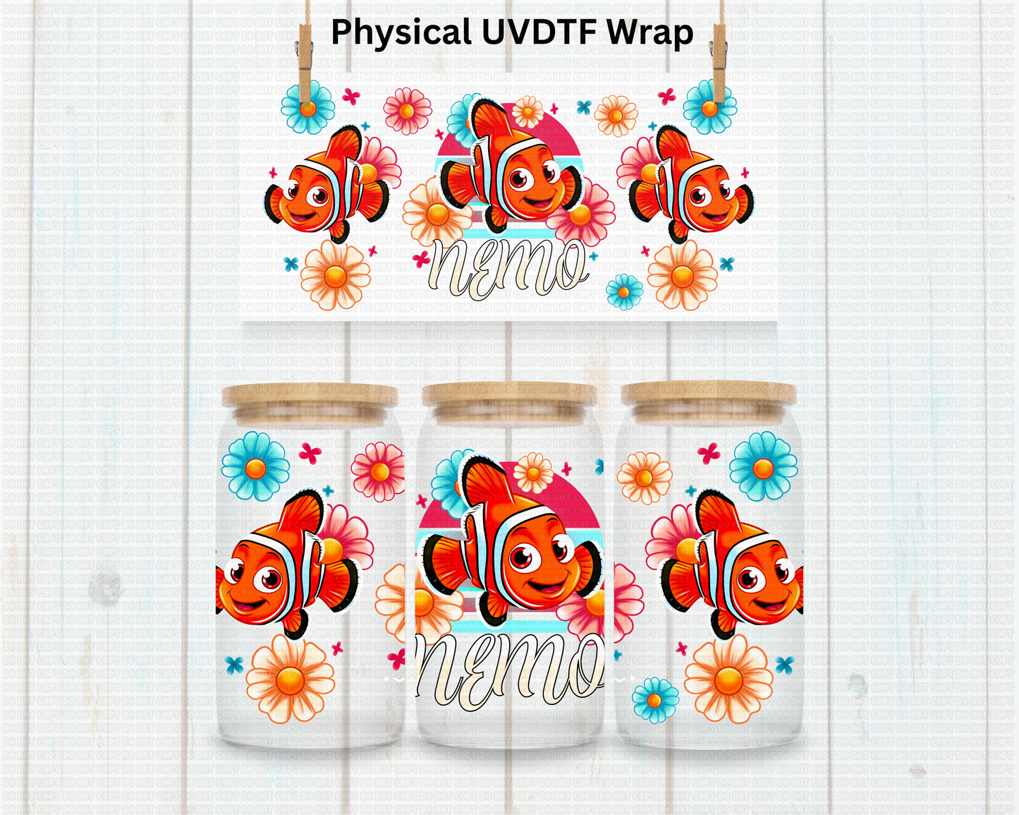 Exclusive Orange Fish - 16 oz / 20 oz Libby UV DTF
