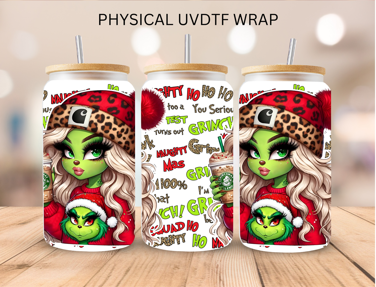 Mean Green Girl I'm Fine - 16 oz / 20 oz Libby UV DTF Wrap
