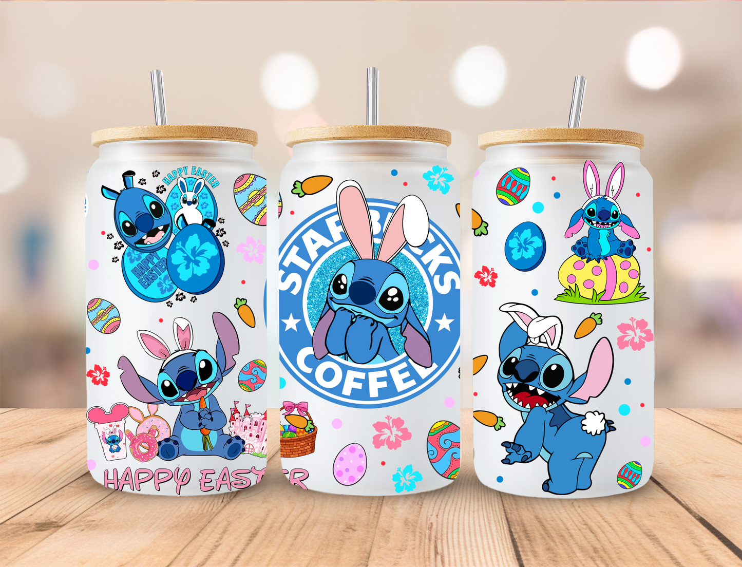 Easer Blue Alien - 16 oz / 20 oz Libby UV DTF Wrap