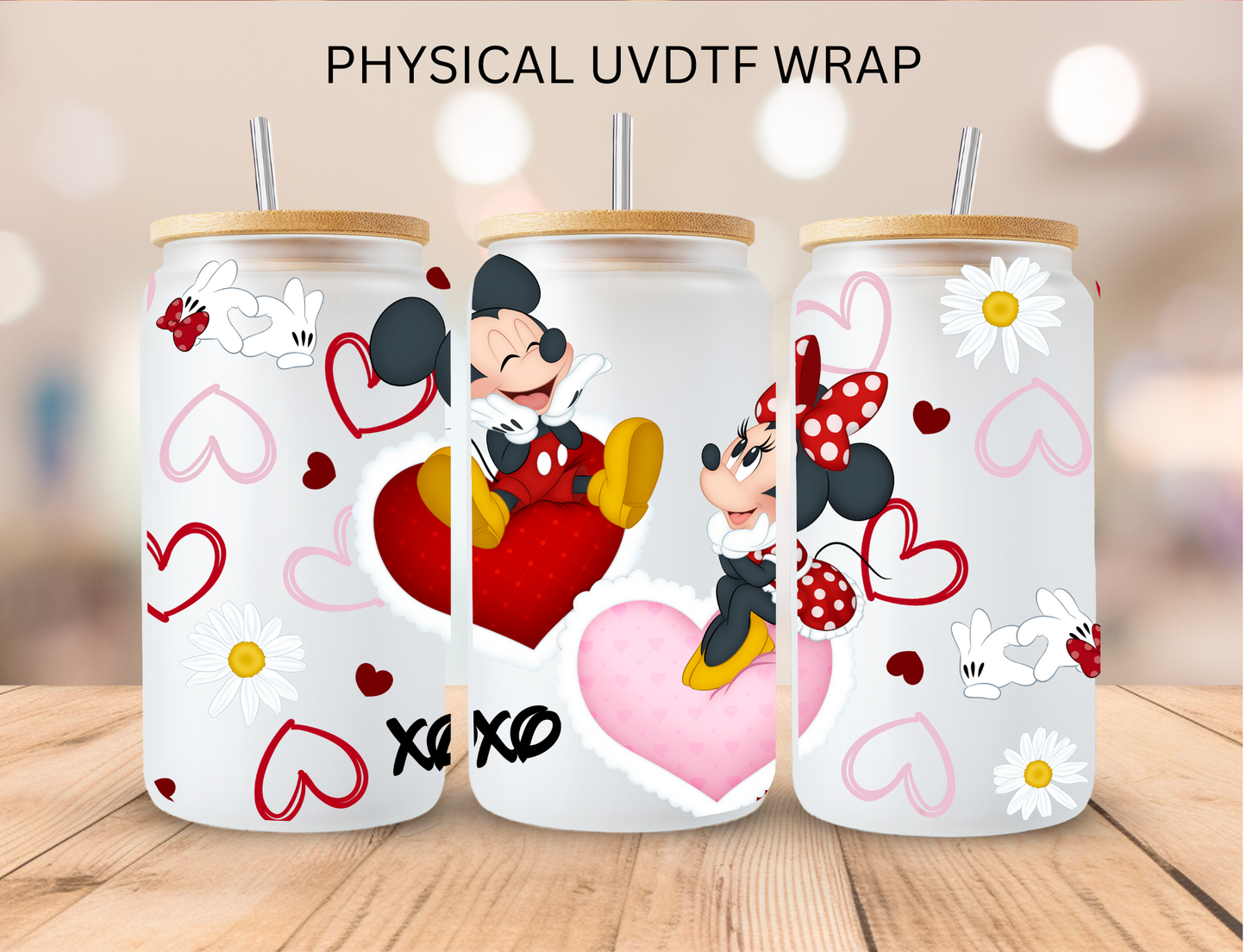 Valentine Mouse XOXO - 16 oz / 20 oz Libby UV DTF