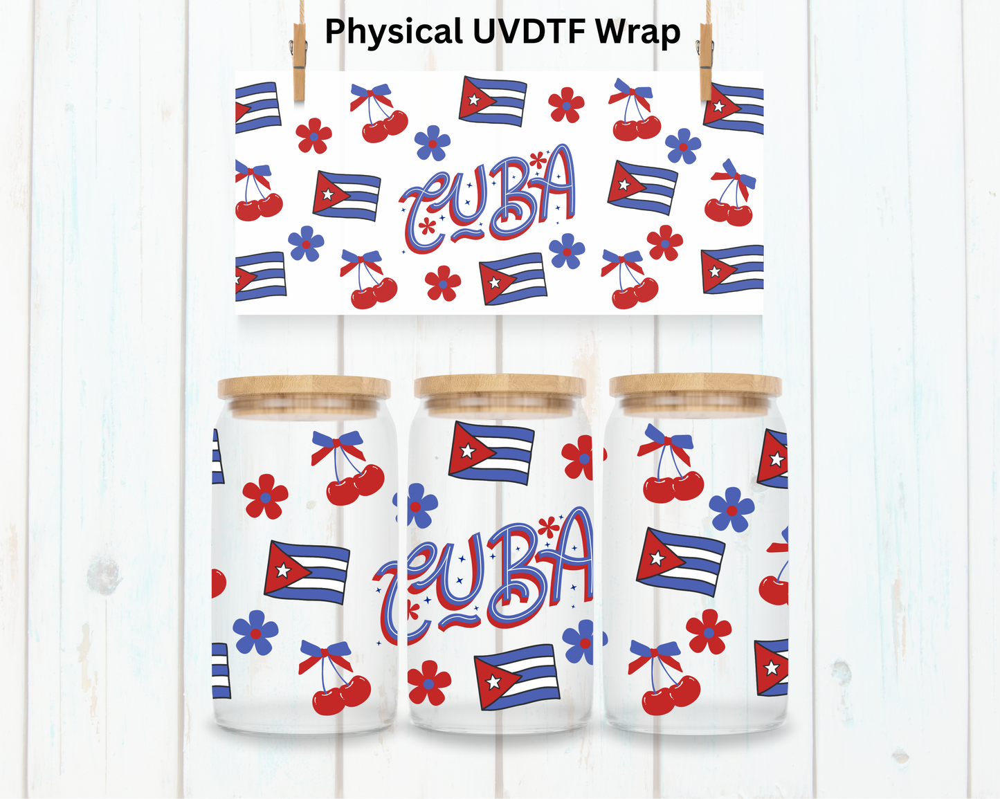 Cuba Flag - 16 oz / 20 oz Libby UV DTF