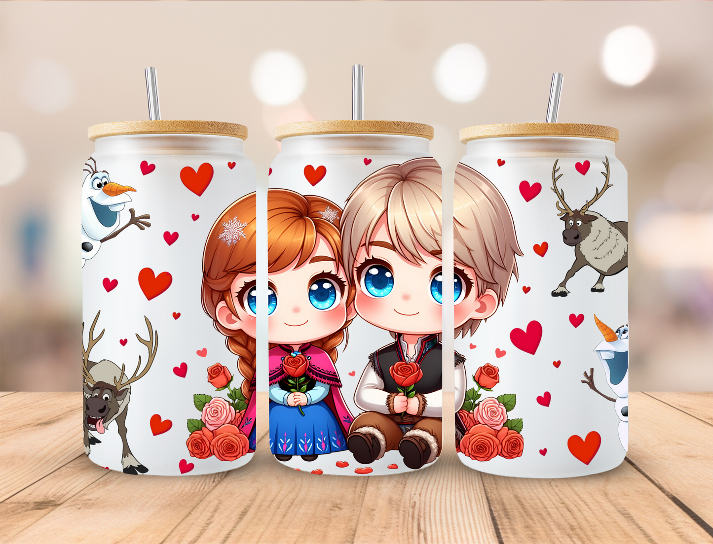 Ice Princess Couple - 16 oz / 20 oz Libby UV DTF Wrap