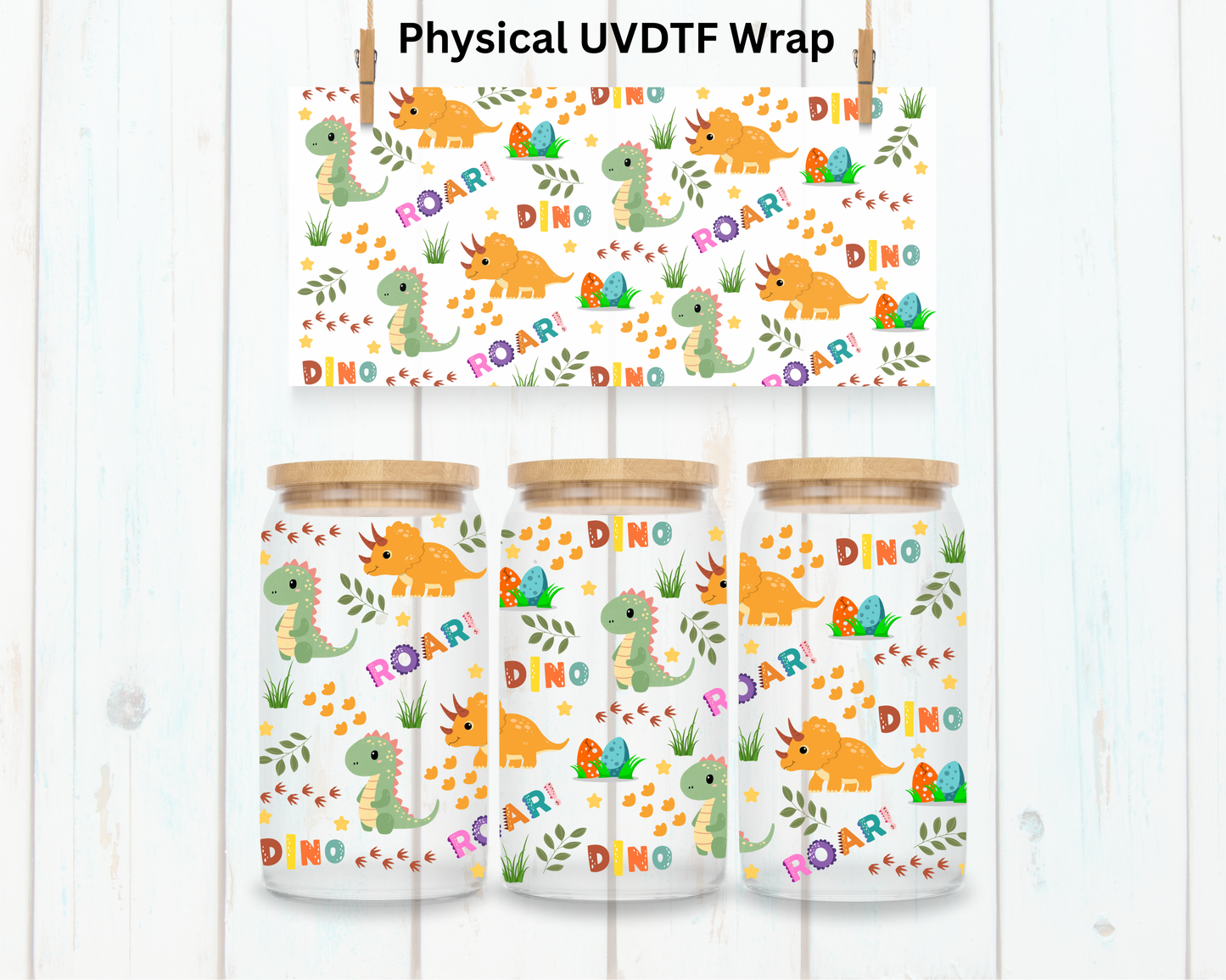 Roar Dino - 16 oz / 20 oz Libby UV DTF