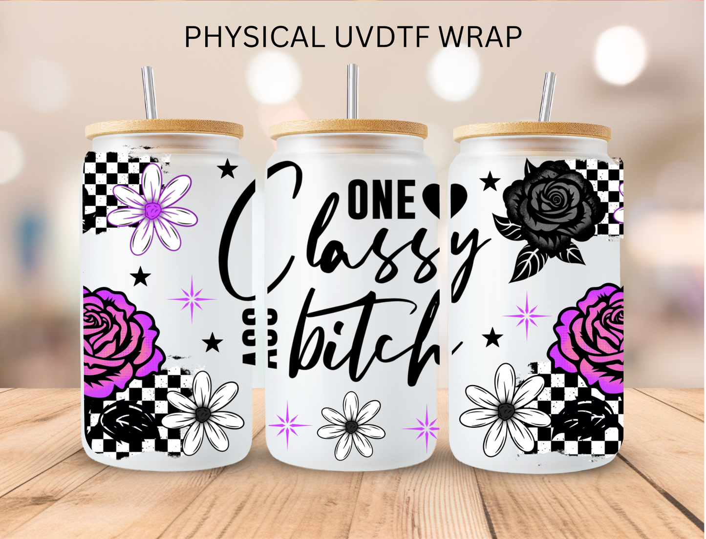 SASSY One Classy B - 16 oz / 20 oz Libby UV DTF Wrap