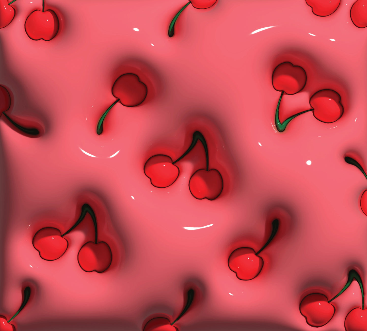 Inflated Cherries - 3D Inflated 20 Oz Sublimation Transfer