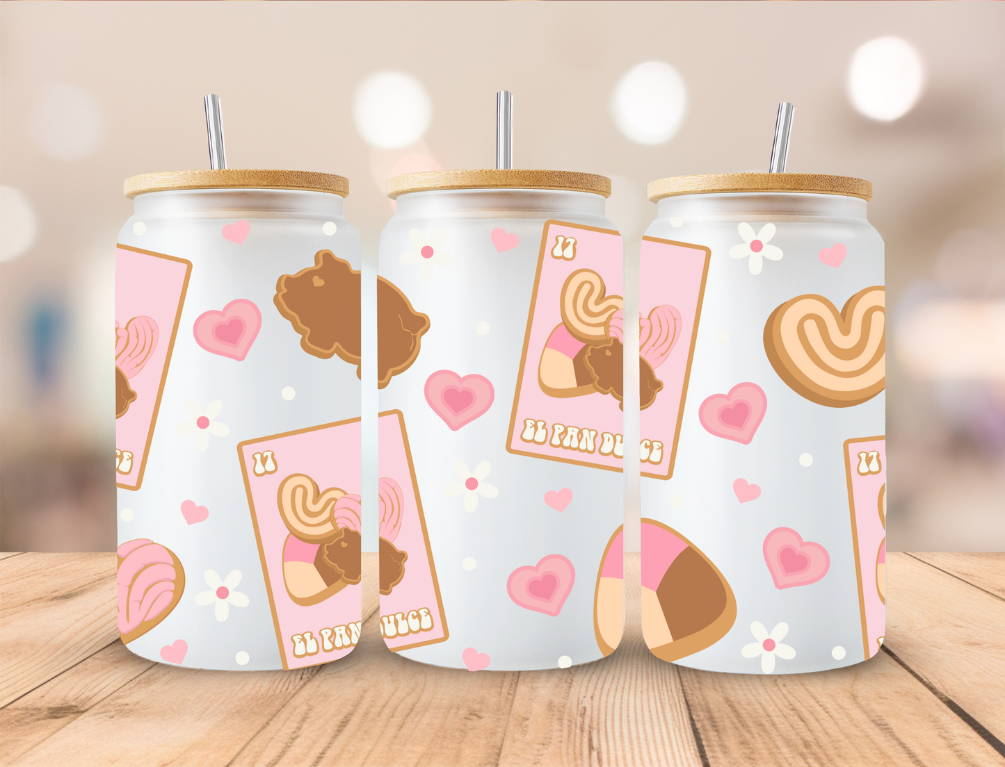 Valentines Concha Cards - 16 oz / 20 oz Libby UV DTF Wrap