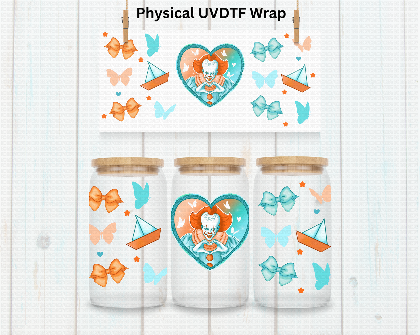 Halloween Horror IT Neon - 16 oz / 20 oz Libby UV DTF