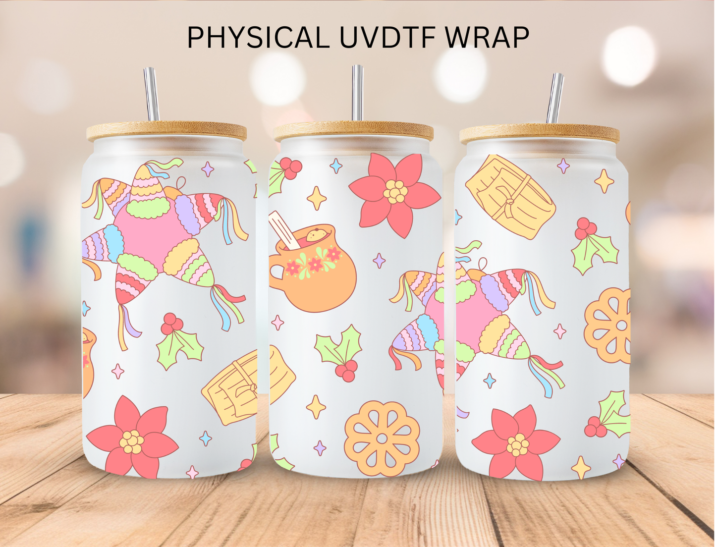 Mexican Christmas Posada - 16 oz / 20 oz Libby UV DTF