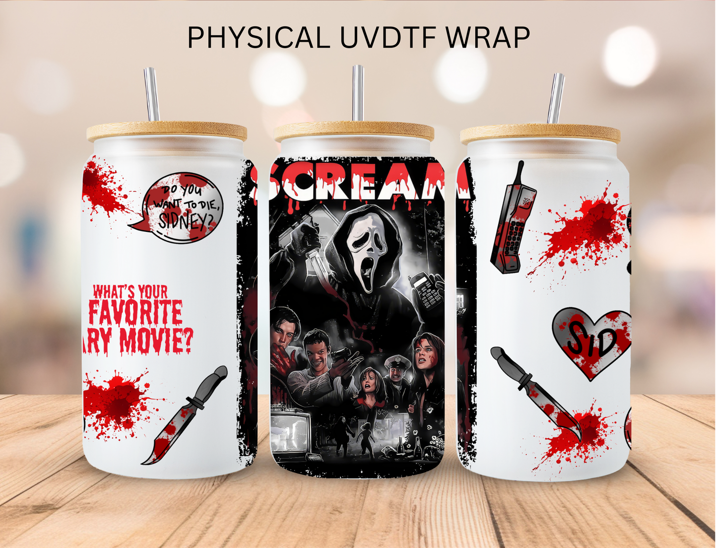 Halloween Ghost Guy - 16 oz / 20 oz Libby UV DTF Wrap