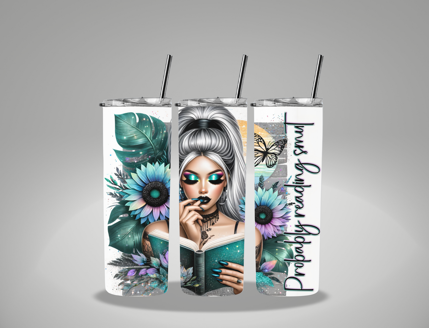 Bookish Probably Reading Smut - 20oz Skinny Tumbler Wrap