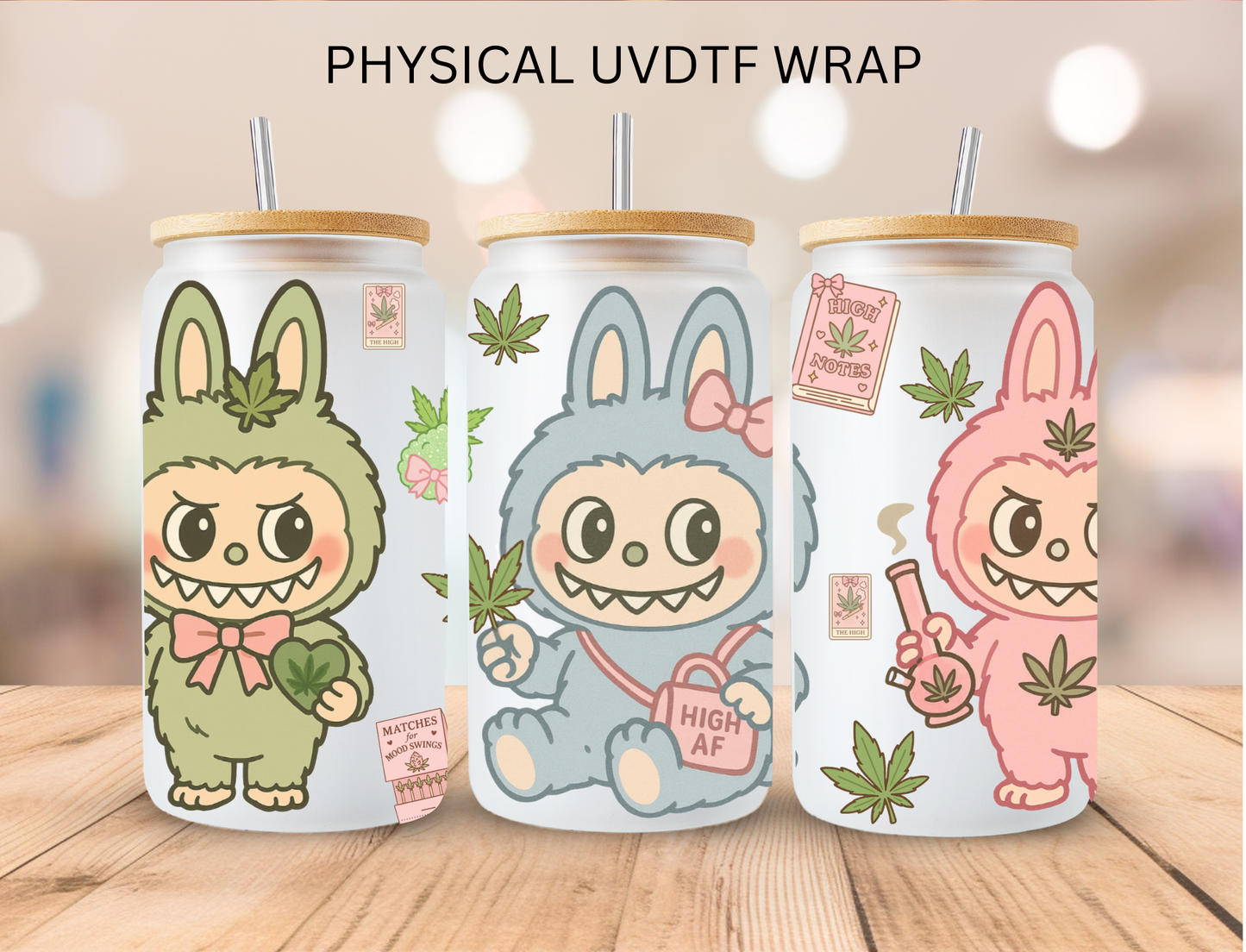 Pastel Bubu - 16 oz / 20 oz Libby UV DTF Wrap