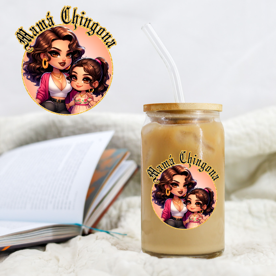 Mothers Day Peach Mama Chingona - UV DTF Libby Decal