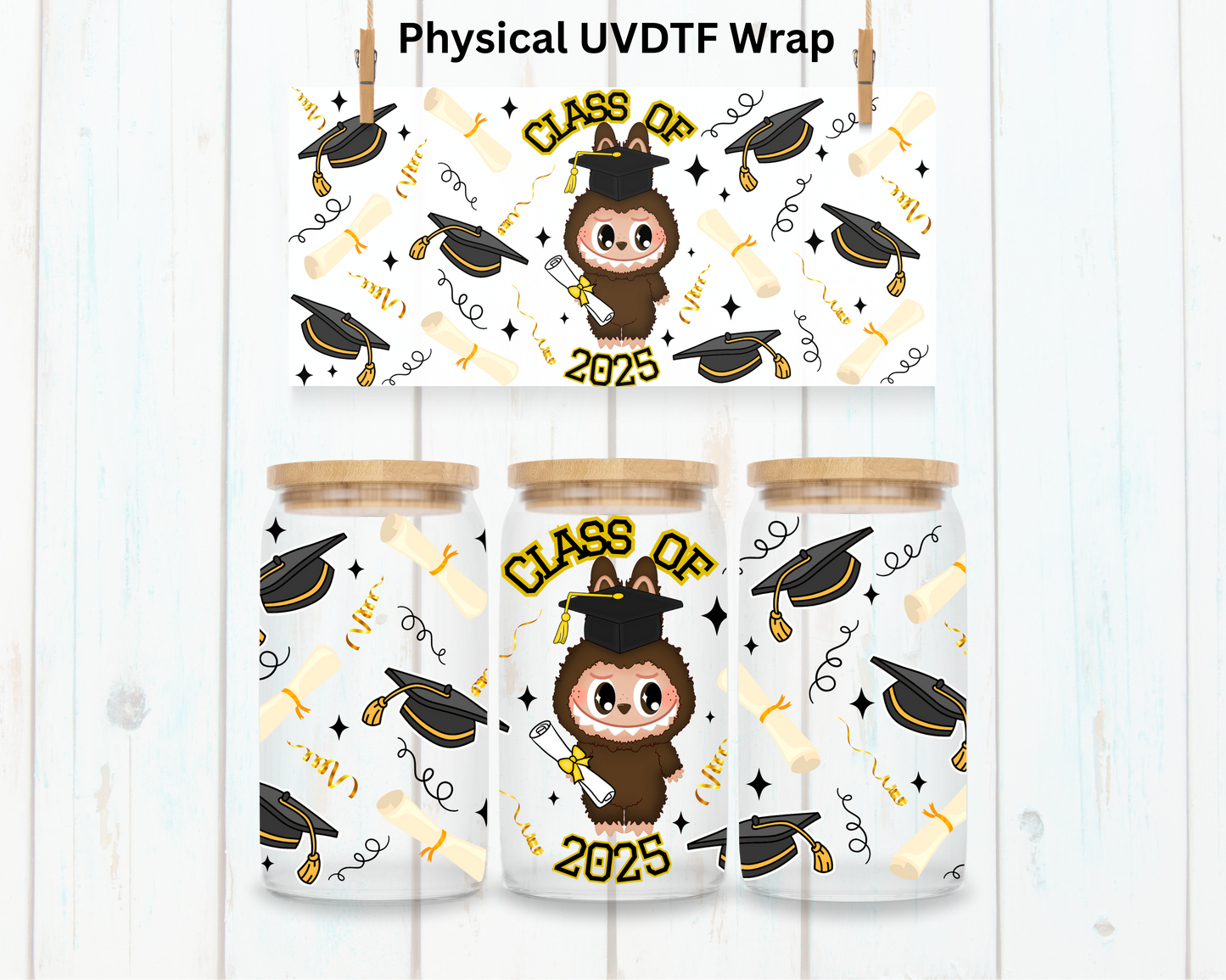 Grad 2025 LaBu Bears Head - 16 oz / 20 oz Libby UV DTF