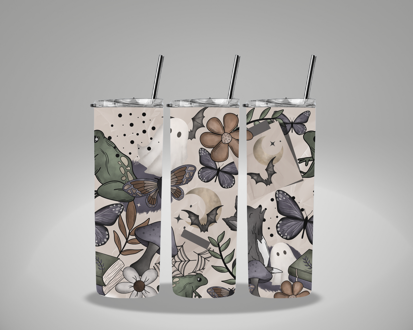 Spooky Nature Colage - 20oz Skinny Tumbler Wrap CERRAS EXCLUSIVE