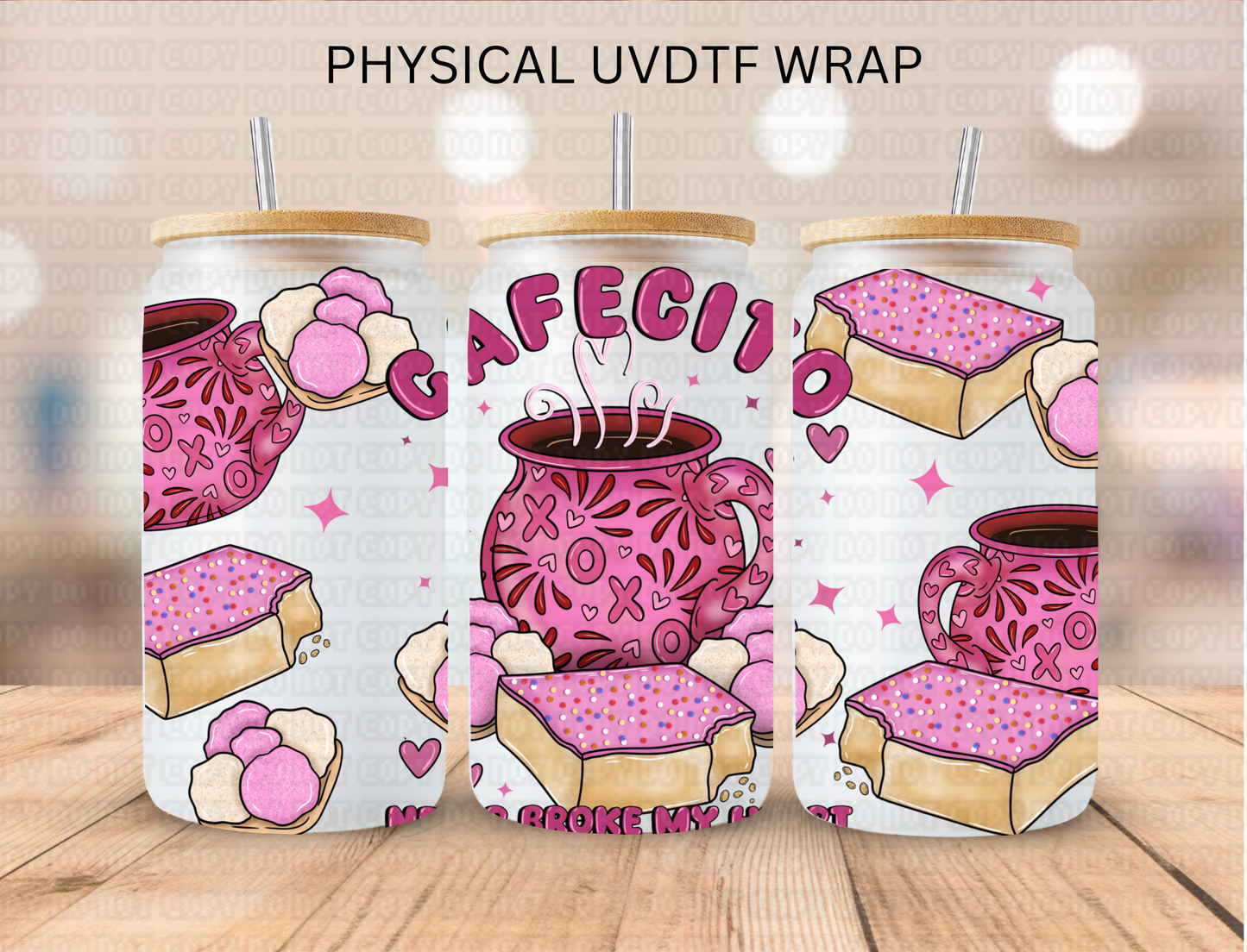 Pink Cafecito - 16 oz / 20 oz Libby UV DTF