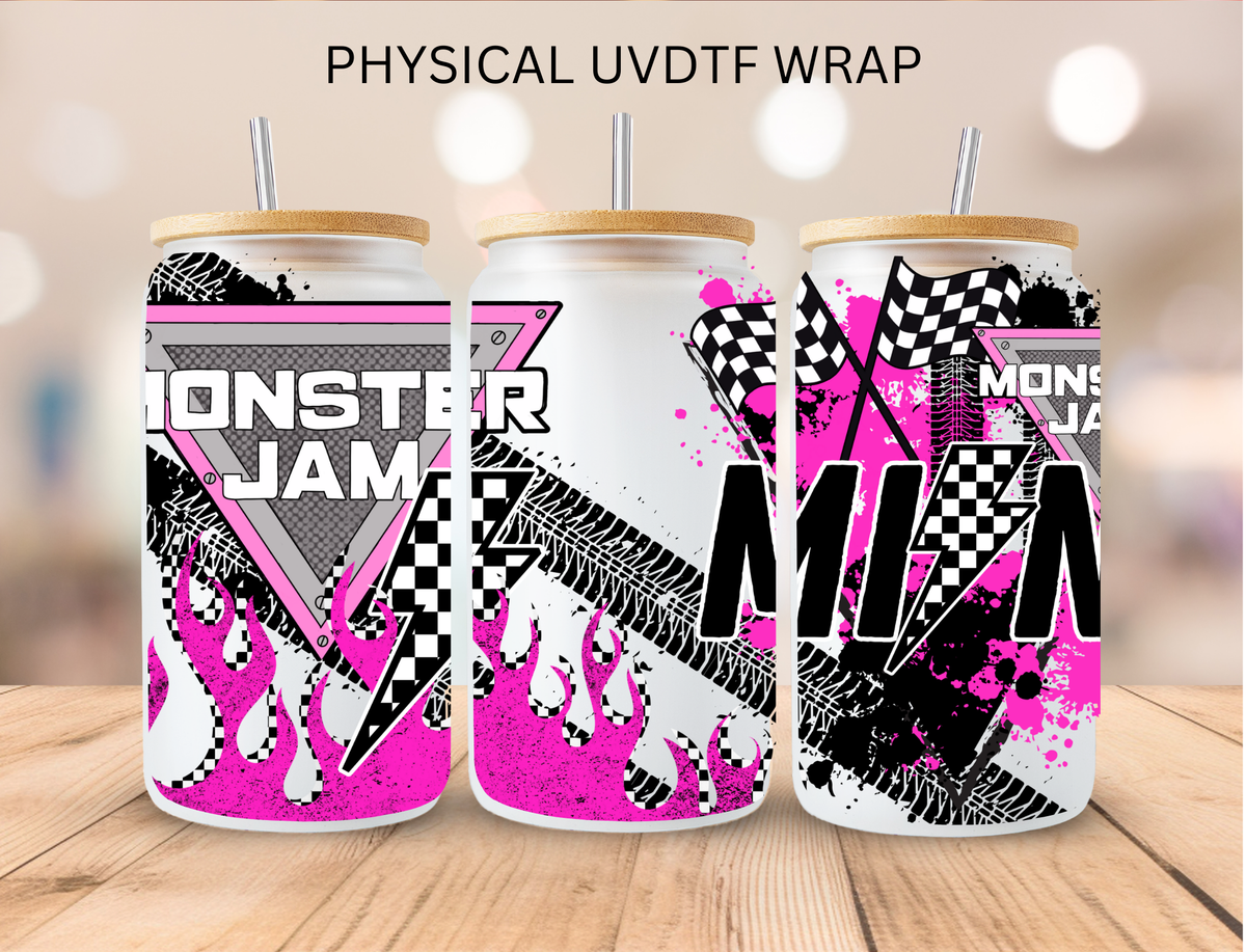 Pink Monster Jam Mini - 16 oz / 20 oz Libby UV DTF