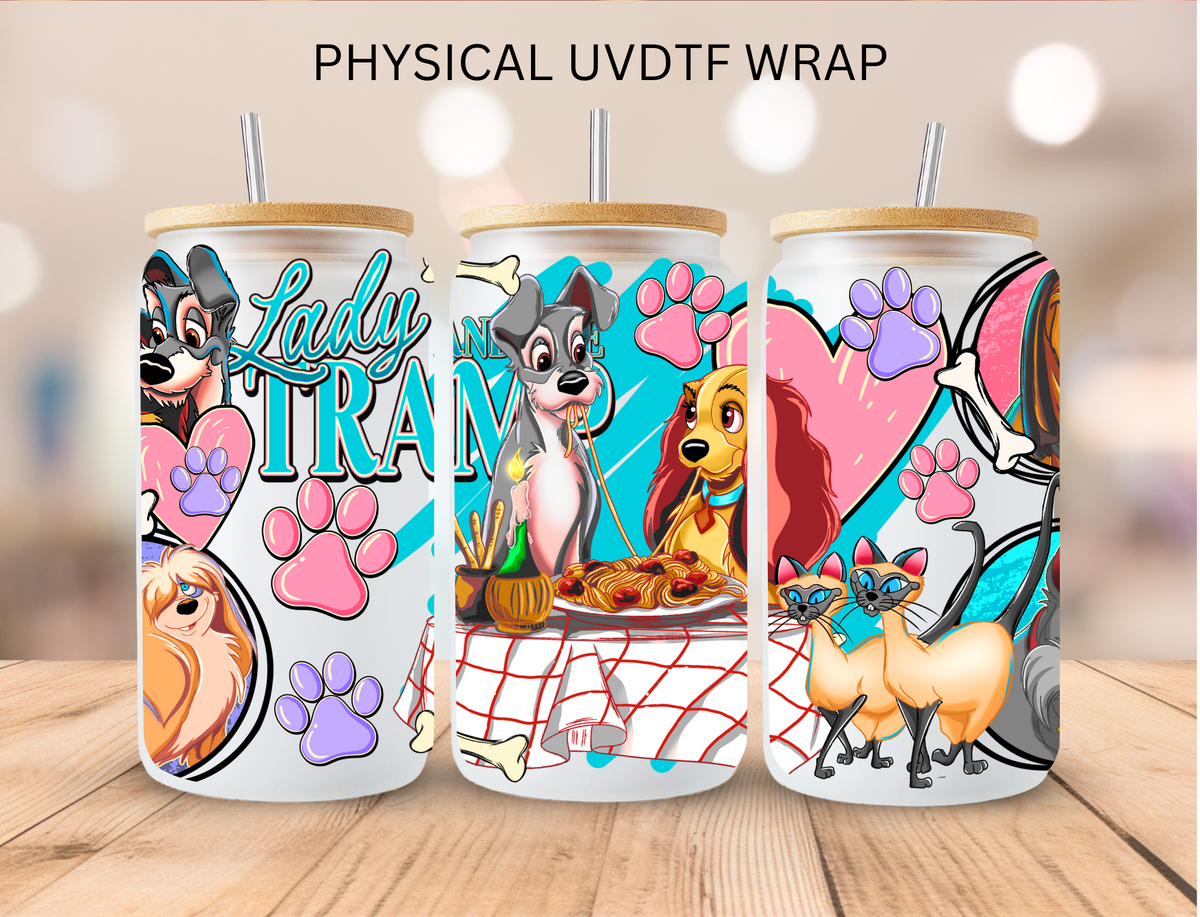 Lady Tramp Valentines - 16 oz / 20 oz Libby UV DTF