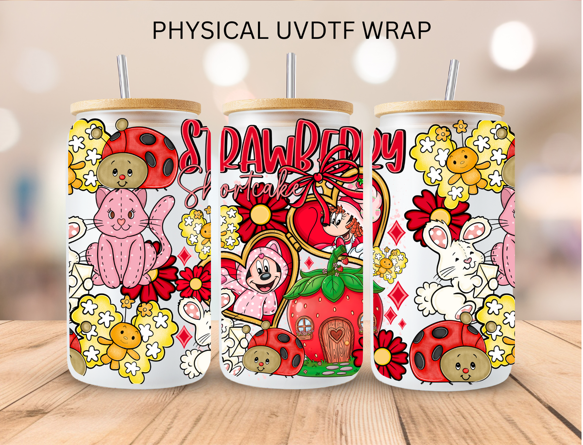 Strawberry S Girl - 16 oz / 20 oz Libby UV DTF