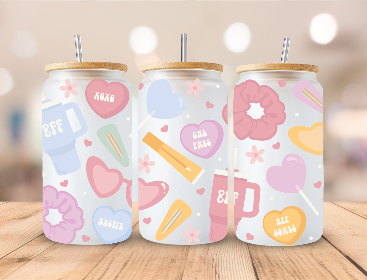Valentines Pastel Essentials - 16 oz / 20 oz Libby UV DTF Wrap