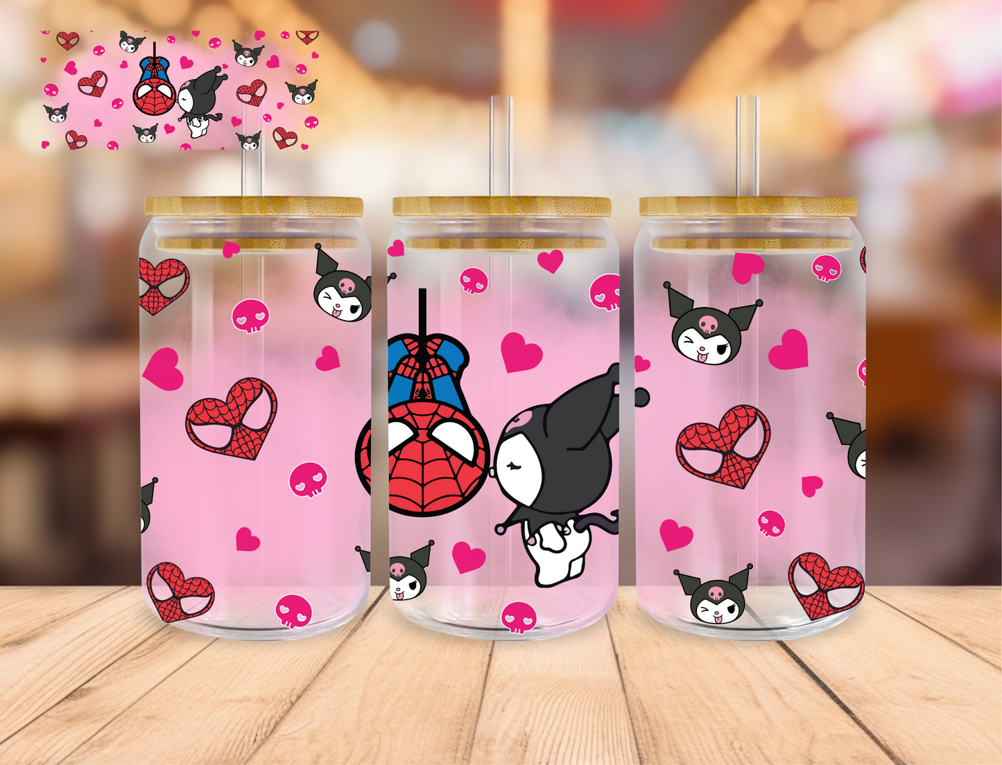 Spidey Kitty's - 16 oz / 20 oz Libby UV DTF Wrap (Copy)