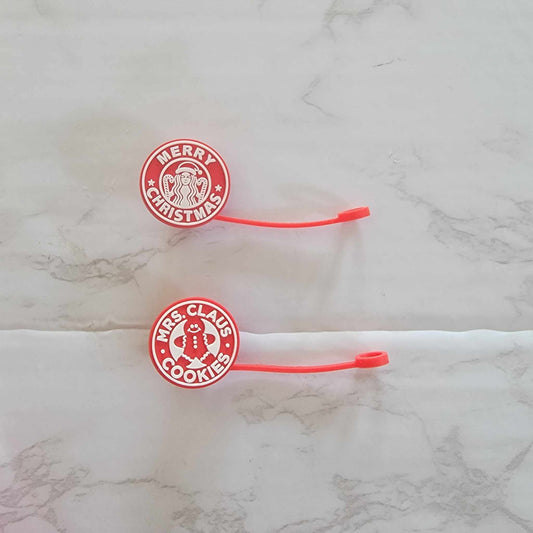 Christmas Coffee - Silicone Straw Toppers