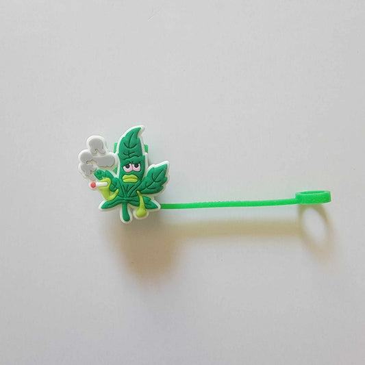 420 Leaf - Silicone Straw Toppers