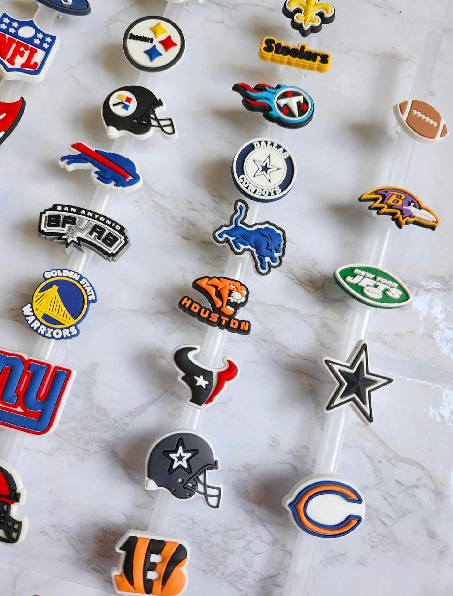 Sports Teams - Silicone Straw Charms