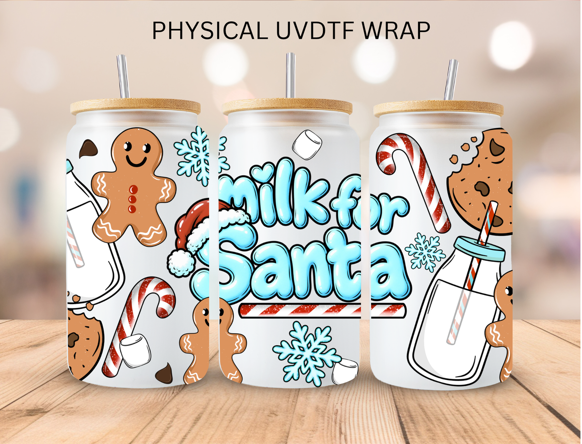 Milk or Santa - 16 oz / 20 oz Libby UV DTF Wrap